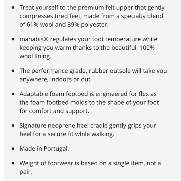 Mahabis grey wool clogs.  Size 36 ( 5.5/6 ) - Picture 2 of 11